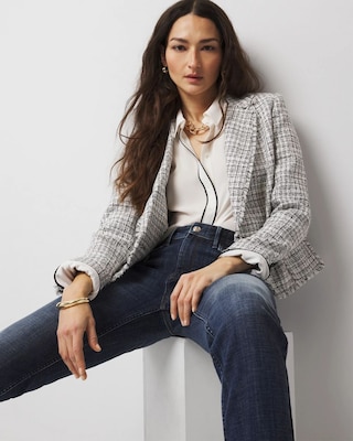 Petite Cropped Tweed Jacket | White House Black Market